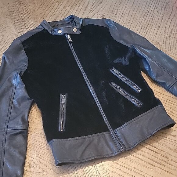 Black leather and faux fur jacket XS BLANKNYC - Picture 11 of 11